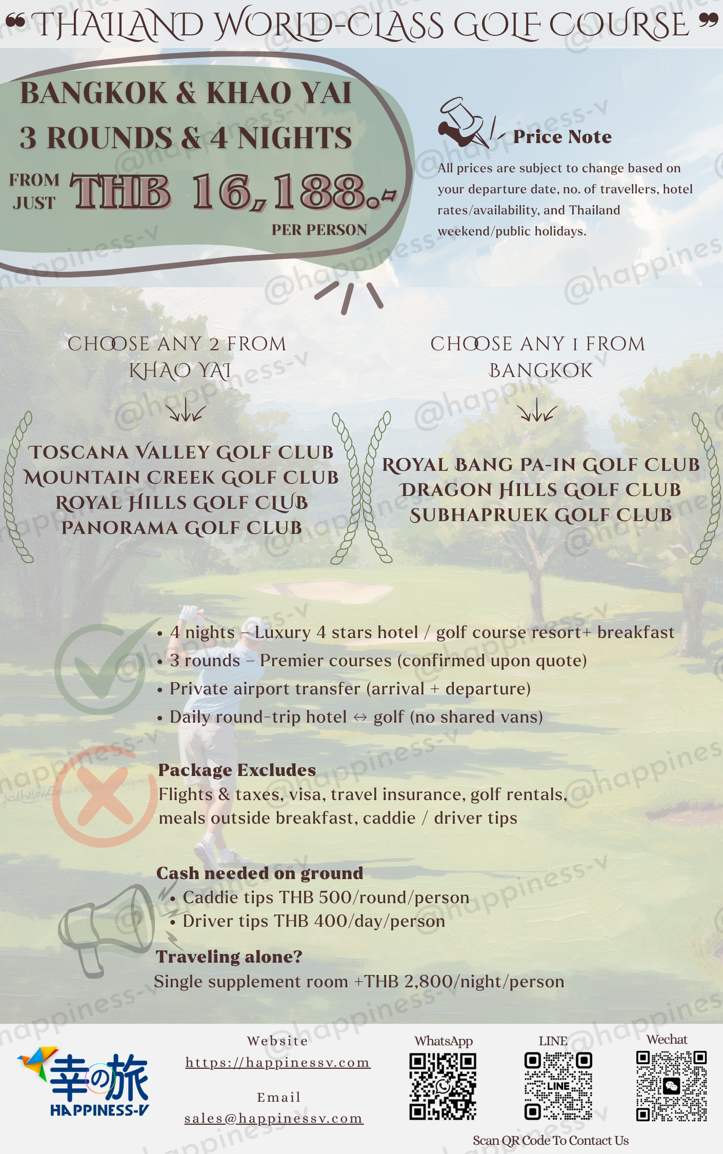 🇹🇭 Bangkok & Khao Yai World Class Championship Golf Course