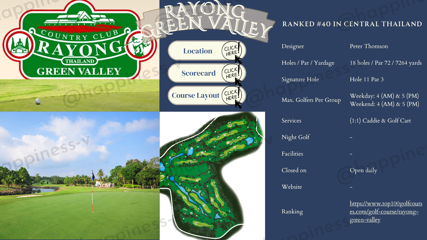 🇹🇭 Bangkok & Pattaya World Class Championship Golf Course