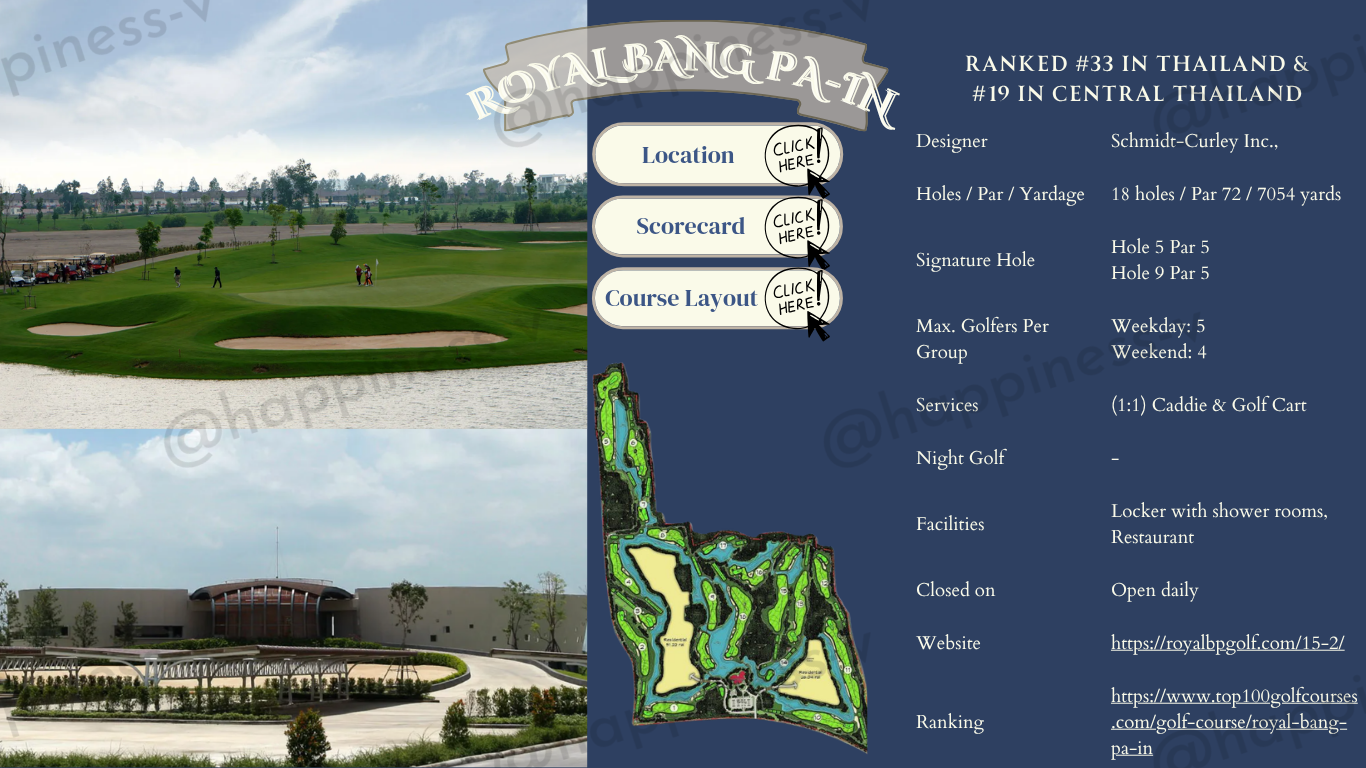 🇹🇭 Bangkok World Class Championship Golf Course