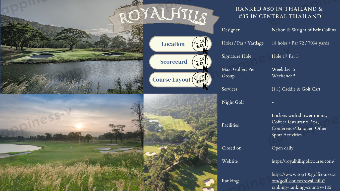 🇹🇭 Bangkok & Khao Yai World Class Championship Golf Course